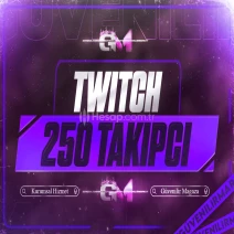 Twitch Takipçi 250 - Garantili