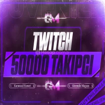 Twitch Takipçi 50000 - Garantili