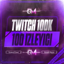 Twitch İzleyici 100 10 dakika - Garantili