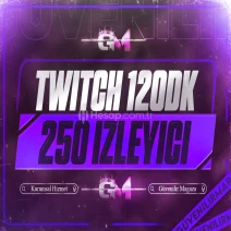 Twitch İzleyici 250 120 dakika - Garantili