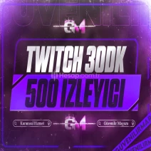 Twitch İzleyici 500 30 dakika - Garantili