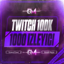 Twitch İzleyici 1000 10 dakika - Garantili