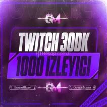 Twitch İzleyici 1000 30 dakika - Garantili