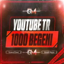 YouTube Türk Beğeni 1000 - Garantili
