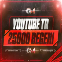 YouTube Türk Beğeni 25000 - Garantili
