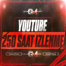 YouTube İzlenme Saati 250 - Garantili
