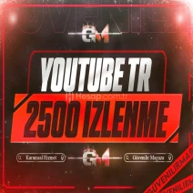 YouTube Türk İzlenme 2500 - Garantili