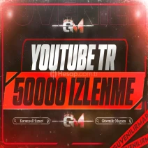 YouTube Türk İzlenme 50000 - Garantili