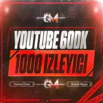 YouTube İzleyici 1000 60 dakika - Garantili