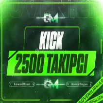 Kick Takipçi 2500 - Hızlıca Garantili