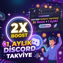 STOKVAR Discord 1 Aylık 2x Takviye Boost.