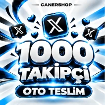 X Twitter 1000 Takipçi | 🛡 30 GÜN GARANTİLİ