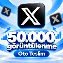 X Twitter 50.000 Görüntülenme | 🛡 30 GÜN GARANTİLİ