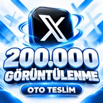 X Twitter 200.000 Görüntülenme | 🛡 30 GÜN GARANTİLİ