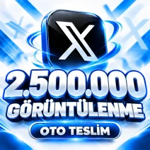 X Twitter 2500.000 Görüntülenme | 🛡 30 GÜN GARANTİLİ
