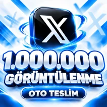 X Twitter 1.000.000 Görüntülenme | 🛡 30 GÜN GARANTİLİ