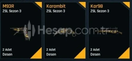  ZULA ZSL 3 DESENLERİ SATIŞTA 