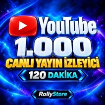 YouTube 1.000 Canlı Yayın İzleyici (120 Dk)