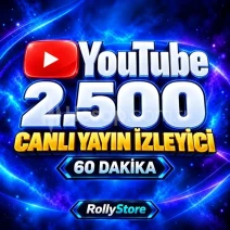 YouTube 2.500 Canlı Yayın İzleyici (60 Dk)