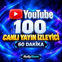 YouTube 100 Canlı Yayın İzleyici (60 Dk)