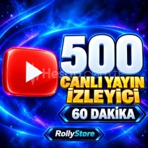 YouTube 500 Canlı Yayın İzleyici (60 Dk)