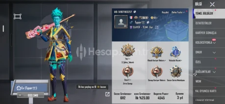 39 KOL GÜZEL PUBGM HESAP ACILINDEN SATILIK