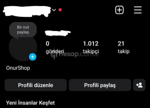 1K TAKİPÇİLİ İNSTAGRAM HESAP