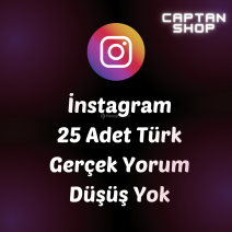 25 Adet Instagram Türk Yorum | TÜRK GERÇEK