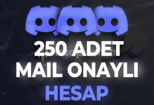250 Adet Discord | Mail Onaylı + Token Hesap