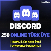250 Discord 7/24 Aktif Türk Üye | GARANTİLİ ⭐