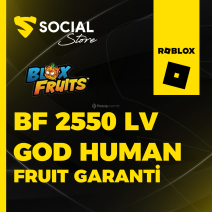 Roblox Bloxfruits 2550 Max Level Godhuman Hesap