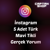 5 Adet Instagram Mavi Tikli Yorum | TÜRK GERÇEK FENOMEN