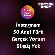 50 Adet Instagram Türk Yorum | TÜRK GERÇEK