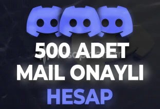 500 Adet Discord | Mail Onaylı + Token Hesap