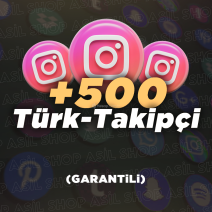 +500 Instagram Türk Takipçi - Otomatik - Anlık