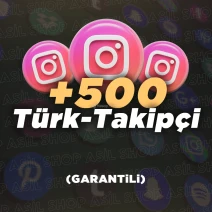 +500 Instagram Türk Takipçi - Otomatik - Anlık