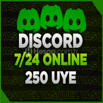 (7/24 Online)⭐ Discord +250 Üye ⭐