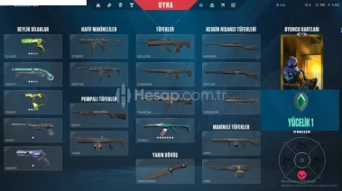 8 SKİNS YÜCELİK 1 ELO ASİL VANDAL 106 LV MAİLLİ MAİNLİK