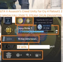 GTA V Far Cry 4 BF 1 Assassins Creed Unity 2500 TL STEAM