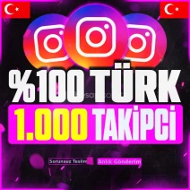 Anlık - 1.000 Gerçek %100 Türk Takipçi