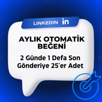 Aylık Beğeni I 2 Günde 1 Defa 25 Adet
