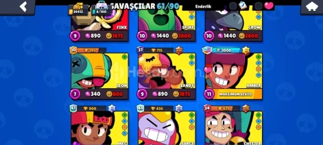 Brawl stars efsanevi karkater ve kostüm garantili