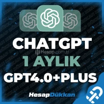 ⭐ChatGPT 4.0 Plus + GPT-4o + DallE [1 AYLIK⭐