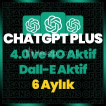 ⭐️CHATGPT PLUS 4.0, 4o [6 AYLIK] - GARANTİLİ⭐️