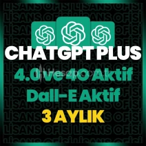 ⭐️CHATGPT PLUS 4.0, 4o [3 AYLIK] - GARANTİLİ⭐️