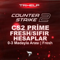 CS2 Prime Hesap + Sıfır(Fresh) + 0-3 Madayla