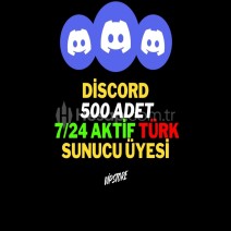 Discord 500 7/24 Türk Aktif Üye - Anlık Teslim