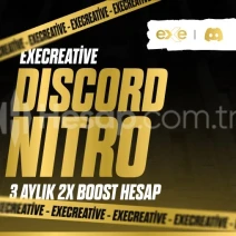 DİSCORD Nitro 3 Aylık Hesap | ExeCreative En Uygun Fiyat