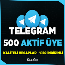 ⭐[DÜŞÜŞ YOK] TELEGRAM 500 AKTİF ÜYE⭐