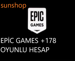 Epic Games +173 Oyunlu Hesap 2024 Hızlı-Güvenli